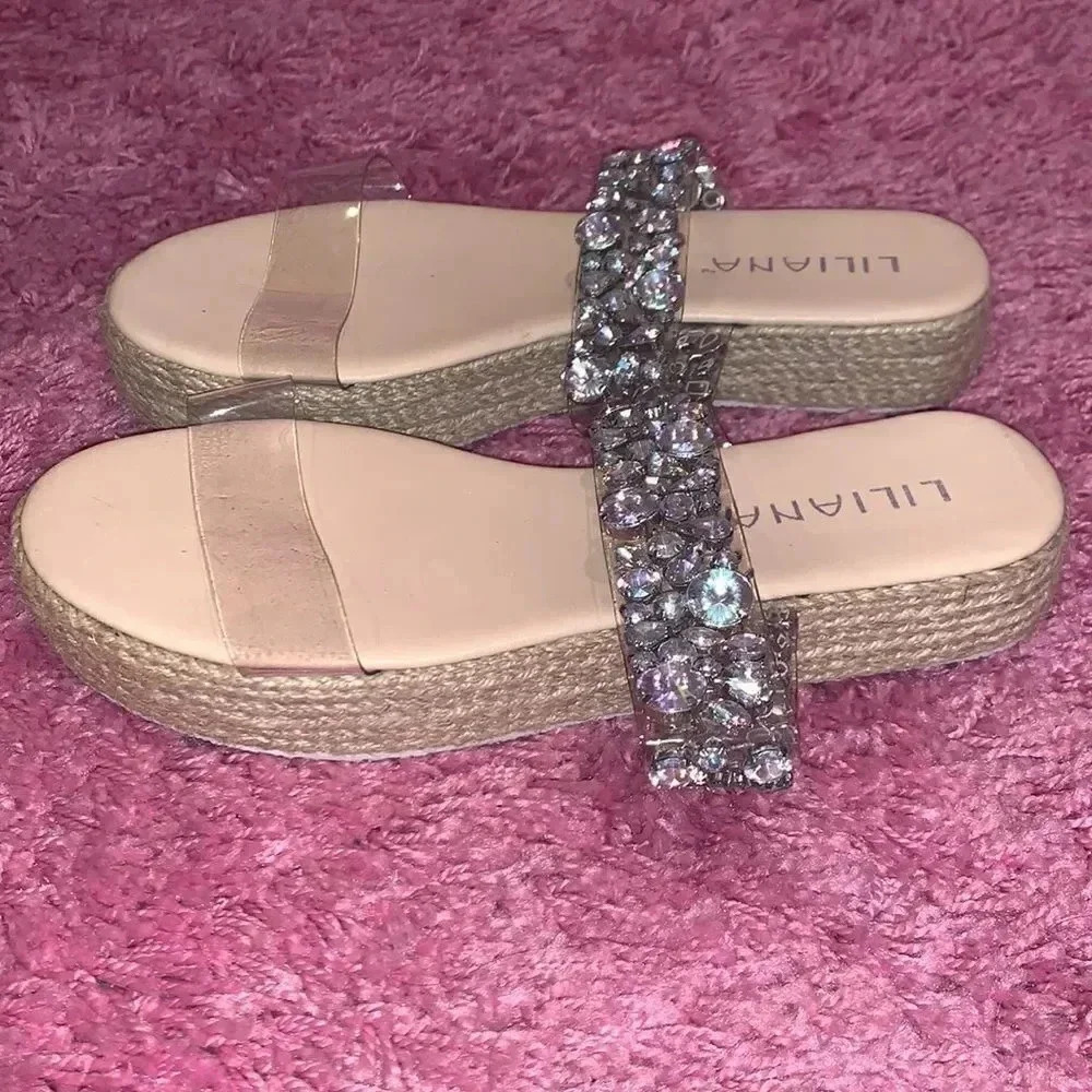 Liliana Rhinestone Platform Espadrilles - Picture 2 of 3